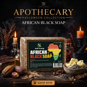 Herb to Body Authentic African Black Soap - 1lb Bar