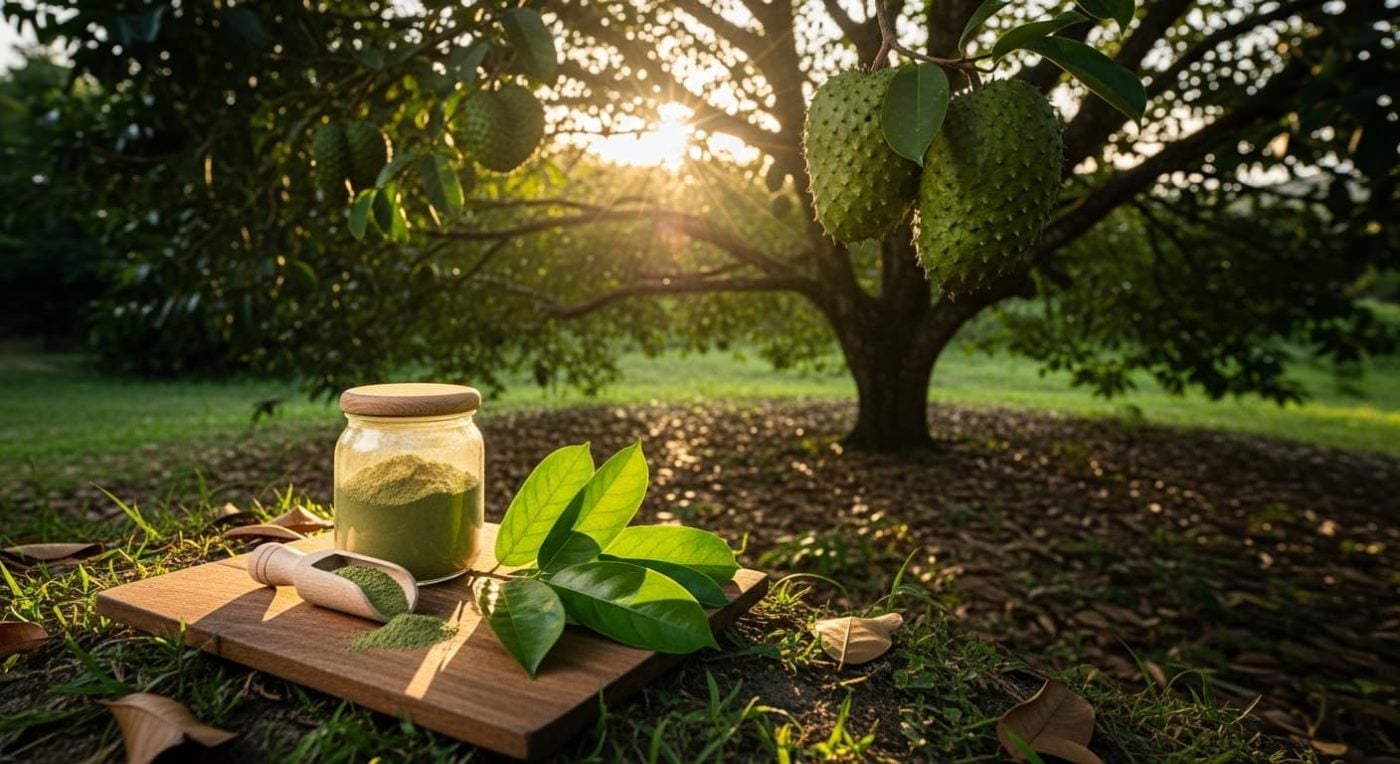 organic soursop leaves