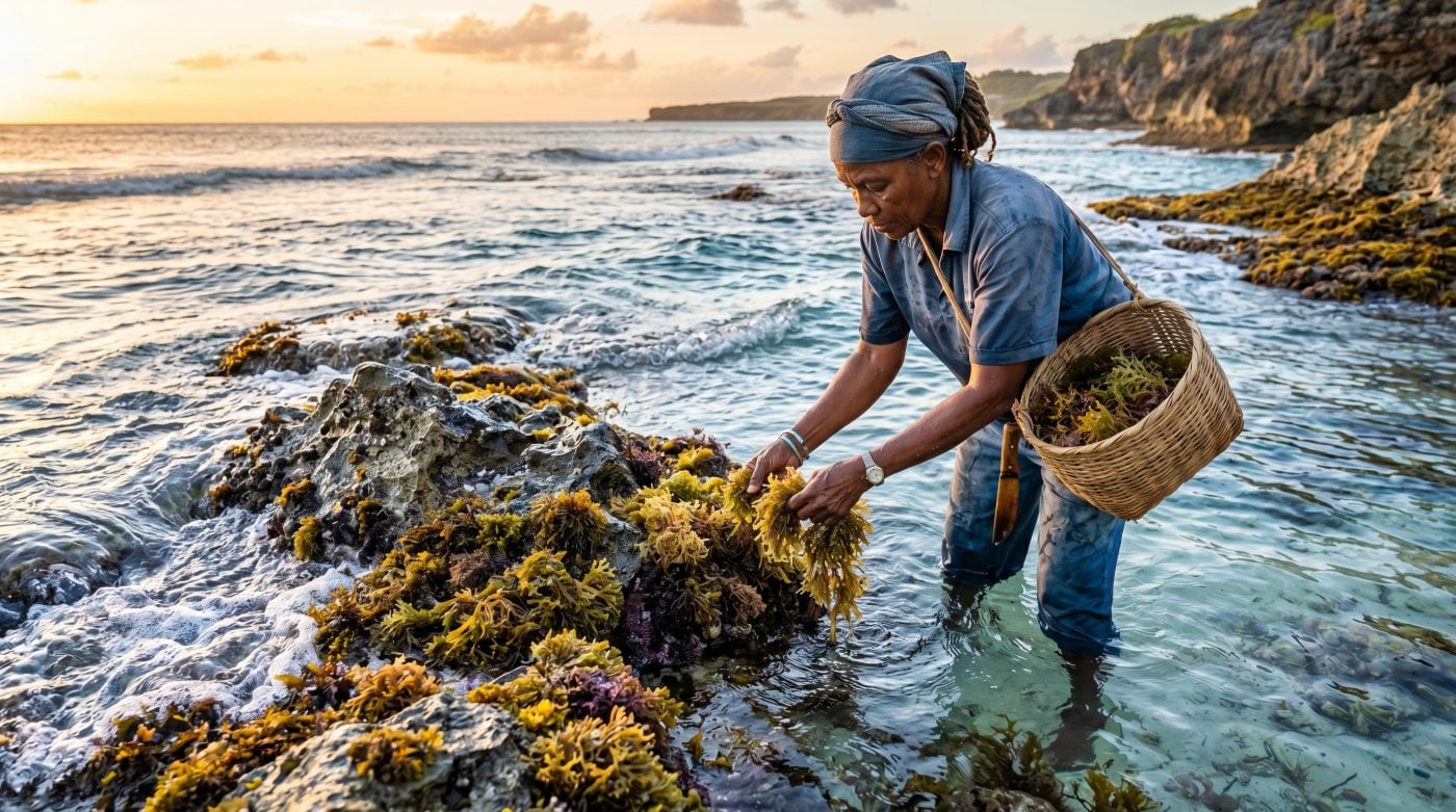 harvesting wildcrafted sea moss​