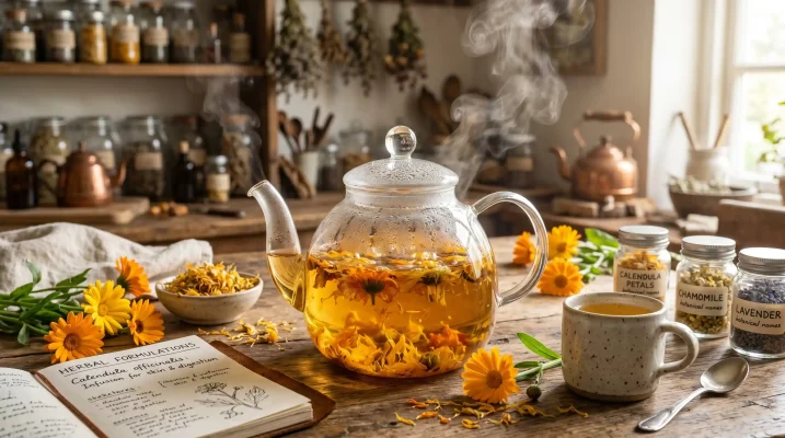calendula tea - herb to body
