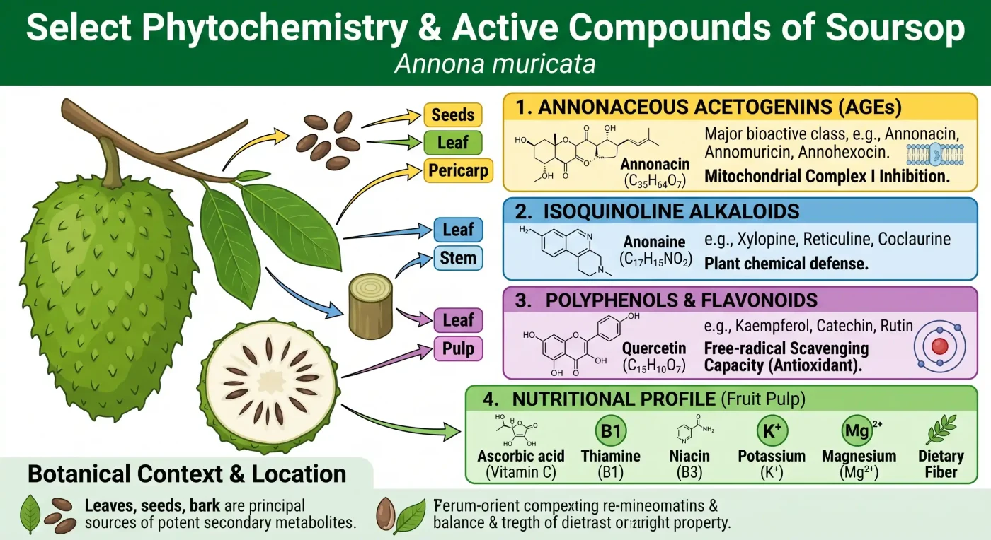 Phytochemistry & Active Compounds of Soursop